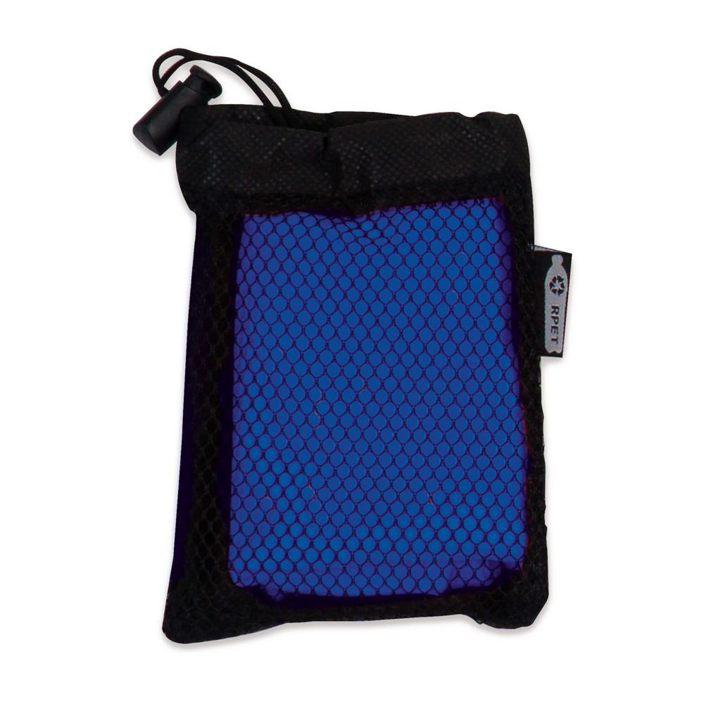 R-PET cooling towel 30x80cm - Zwart / Blauw