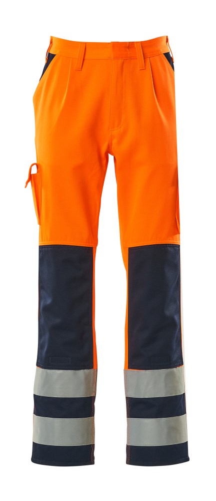 Broek met kniezakken - hi-vis oranje/marine