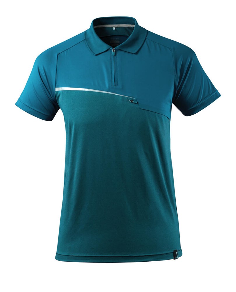 Poloshirt met borstzak - donkerpetrol