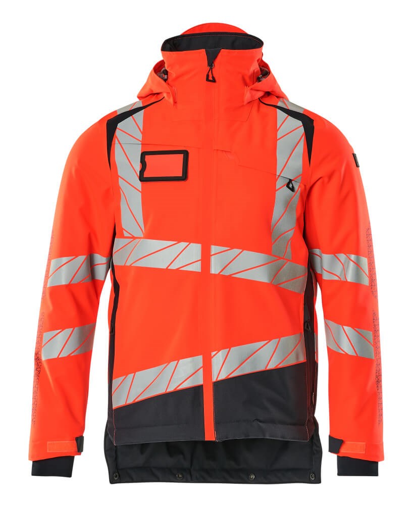 Winterjas - hi-vis rood/donkermarine