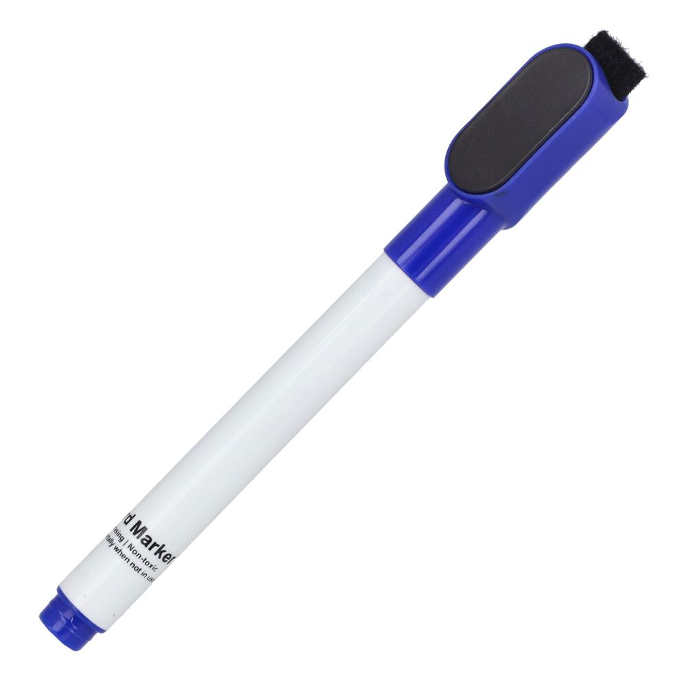 Whiteboardmarker met magneet en wisser - Blauw