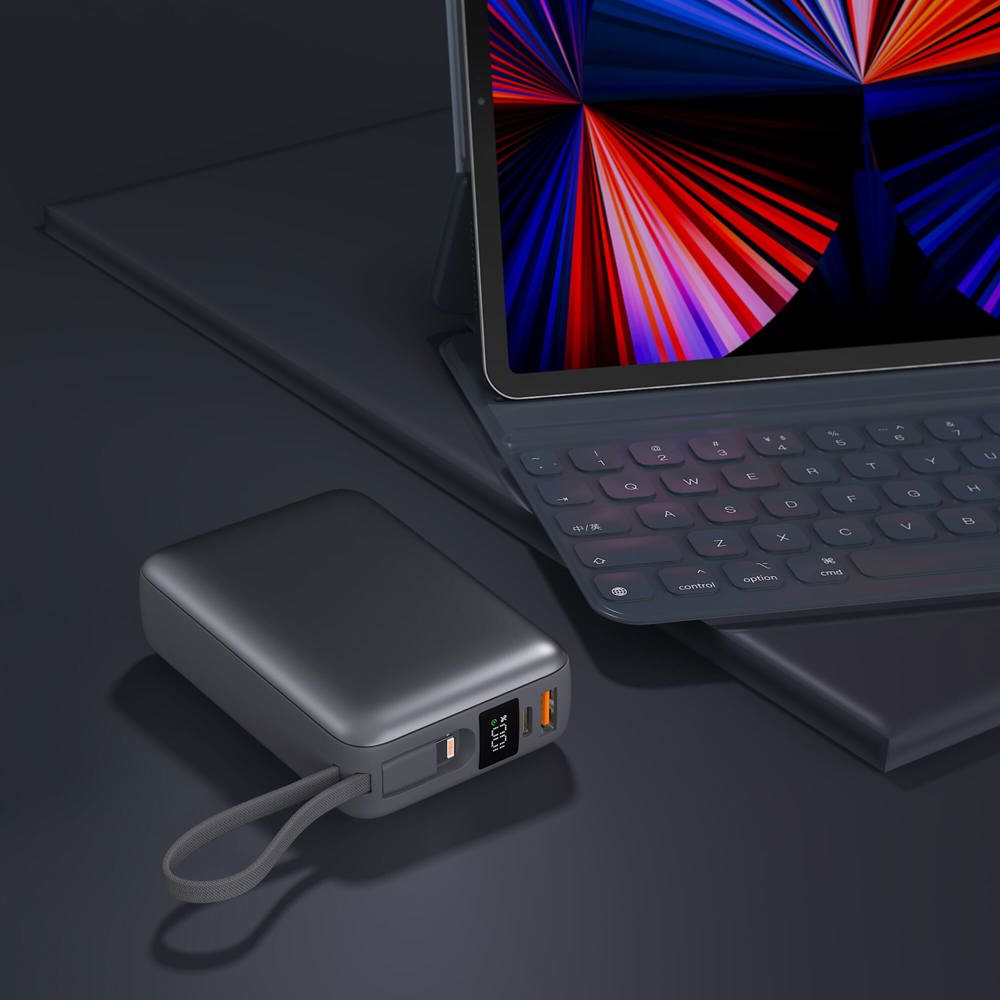 Nova Powerbank 22.5W Power Delivery met ingebouwde kabels 20000 mAh
