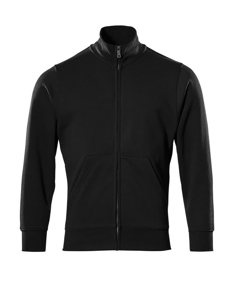 Sweatshirt met rits - diepzwart