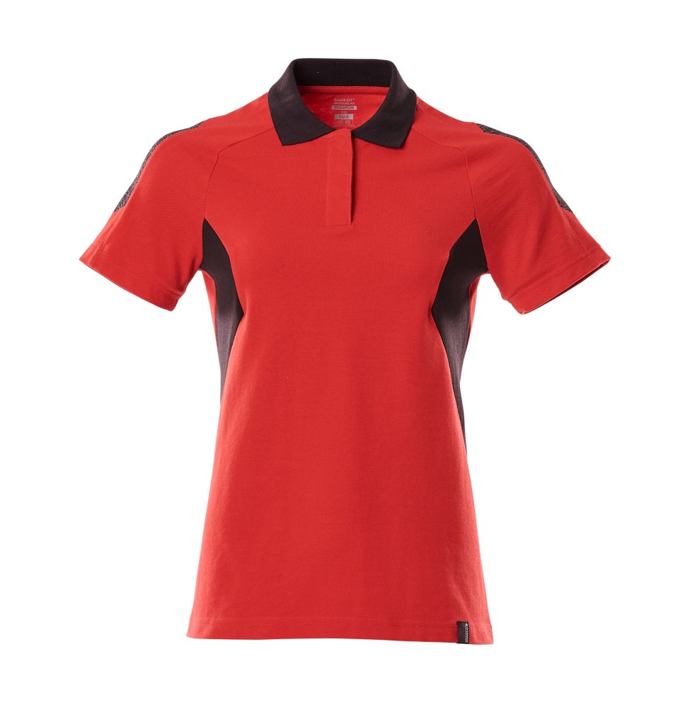Poloshirt - signaalrood/zwart