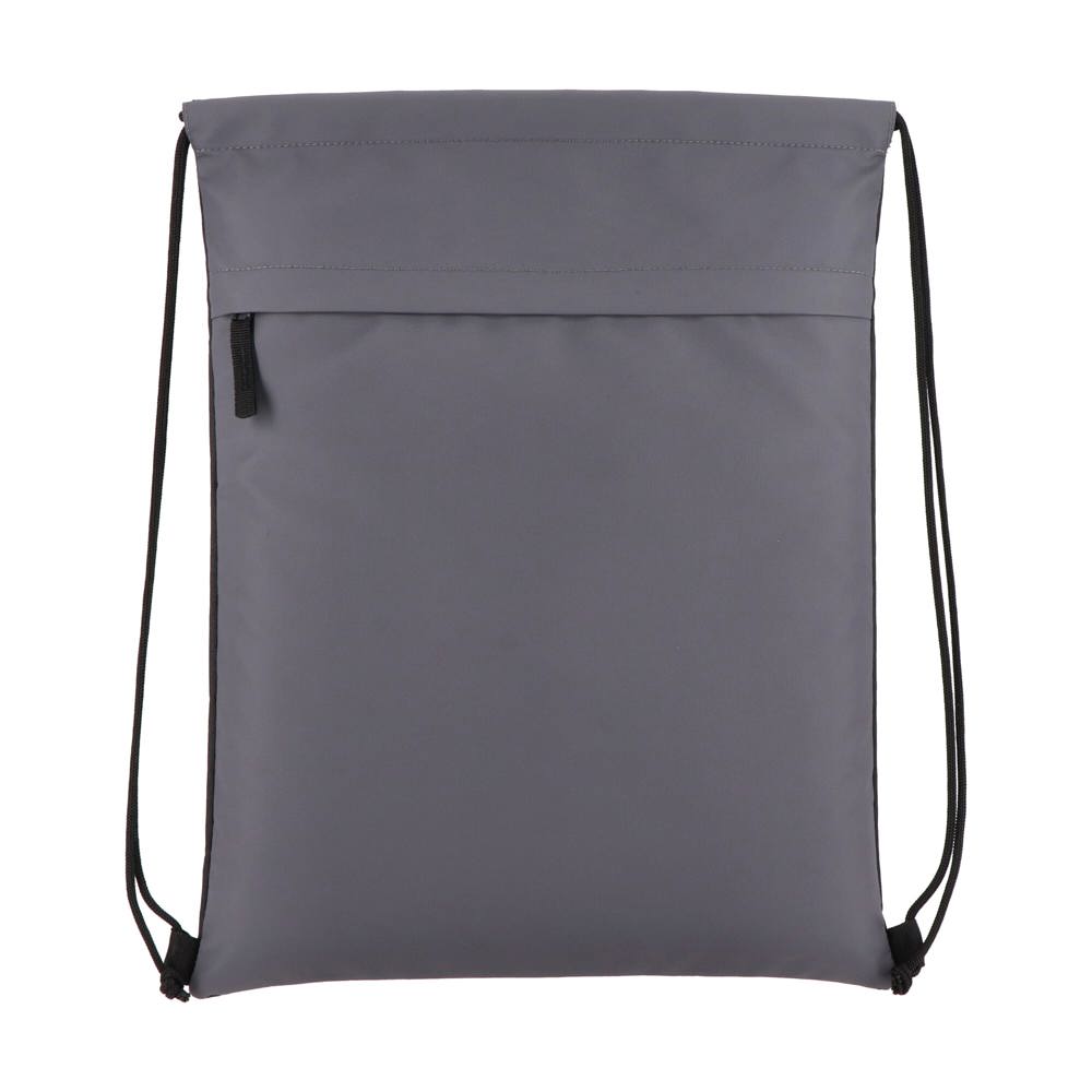 PU gecoorde 600D gerecycled PET trekkoordtas 33 x 42 cm