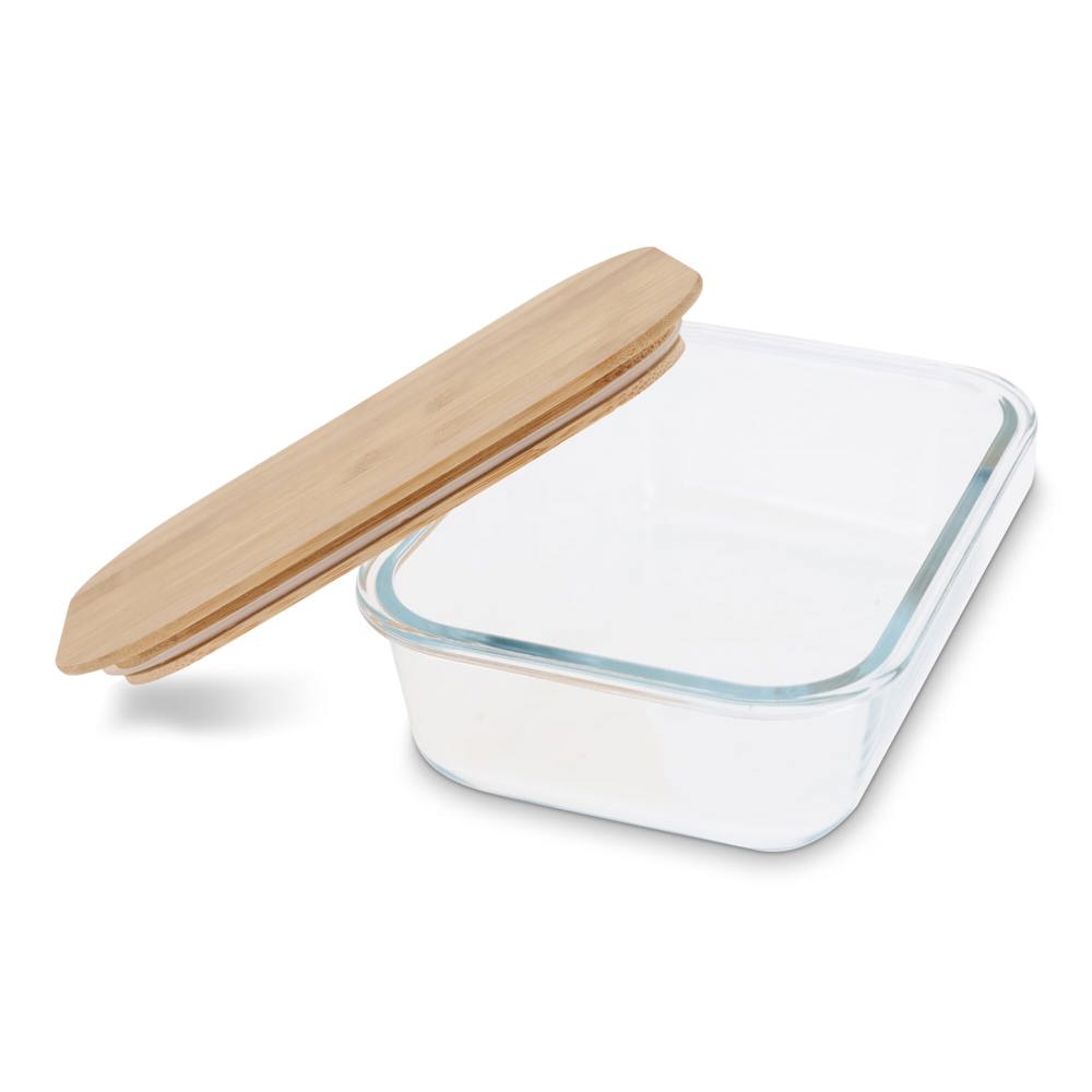 Lunchbox glas met bamboe deksel