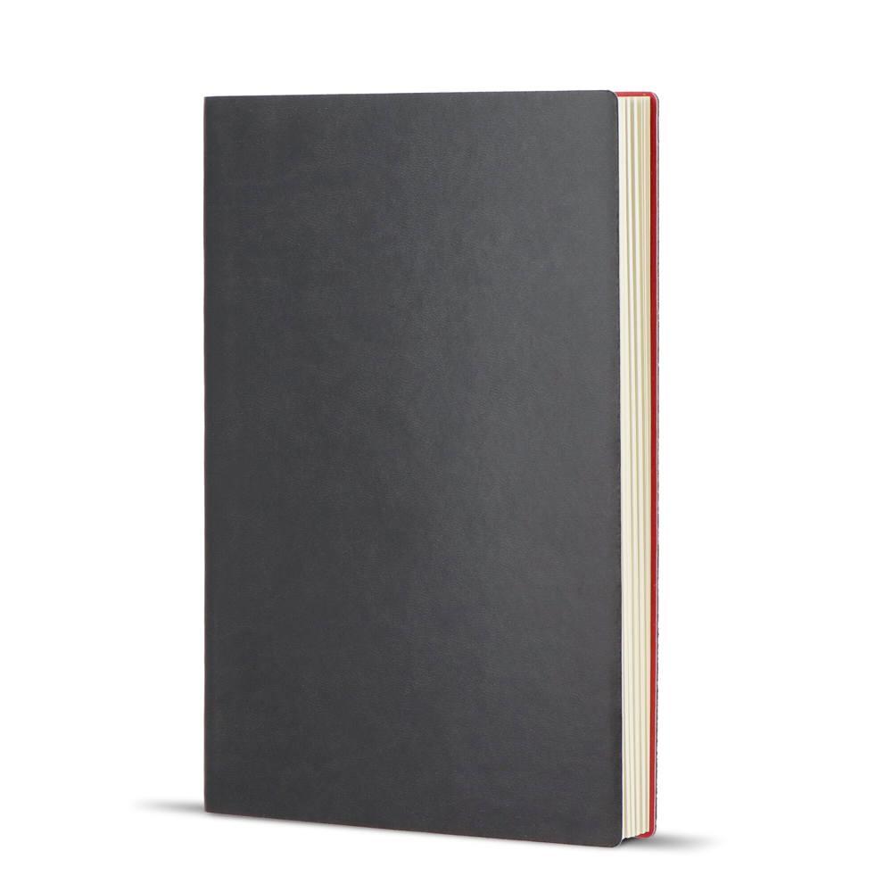 Notitieboek Yuzu softcover thermo A5 - Zwart / Rood