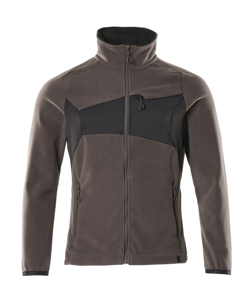 Fleece jas - donkerantraciet/zwart