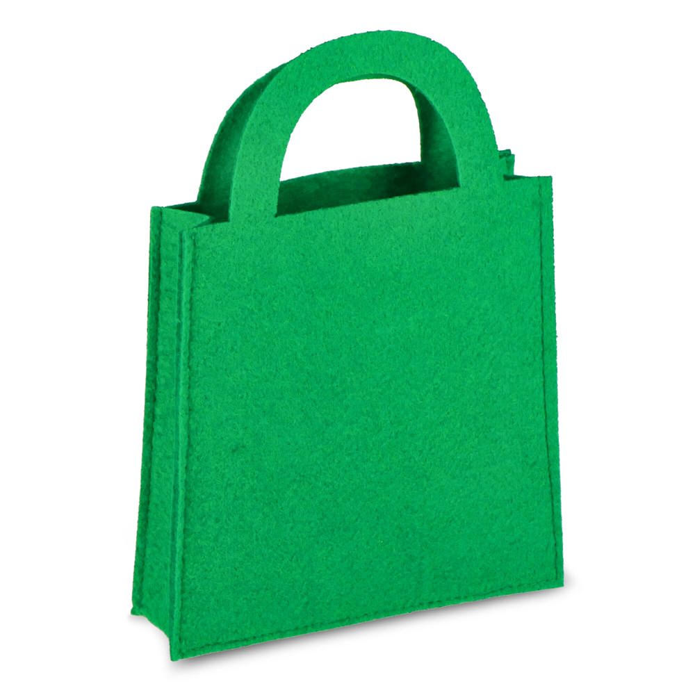 Vilten geschenktasje 15 x 21 cm - Groen