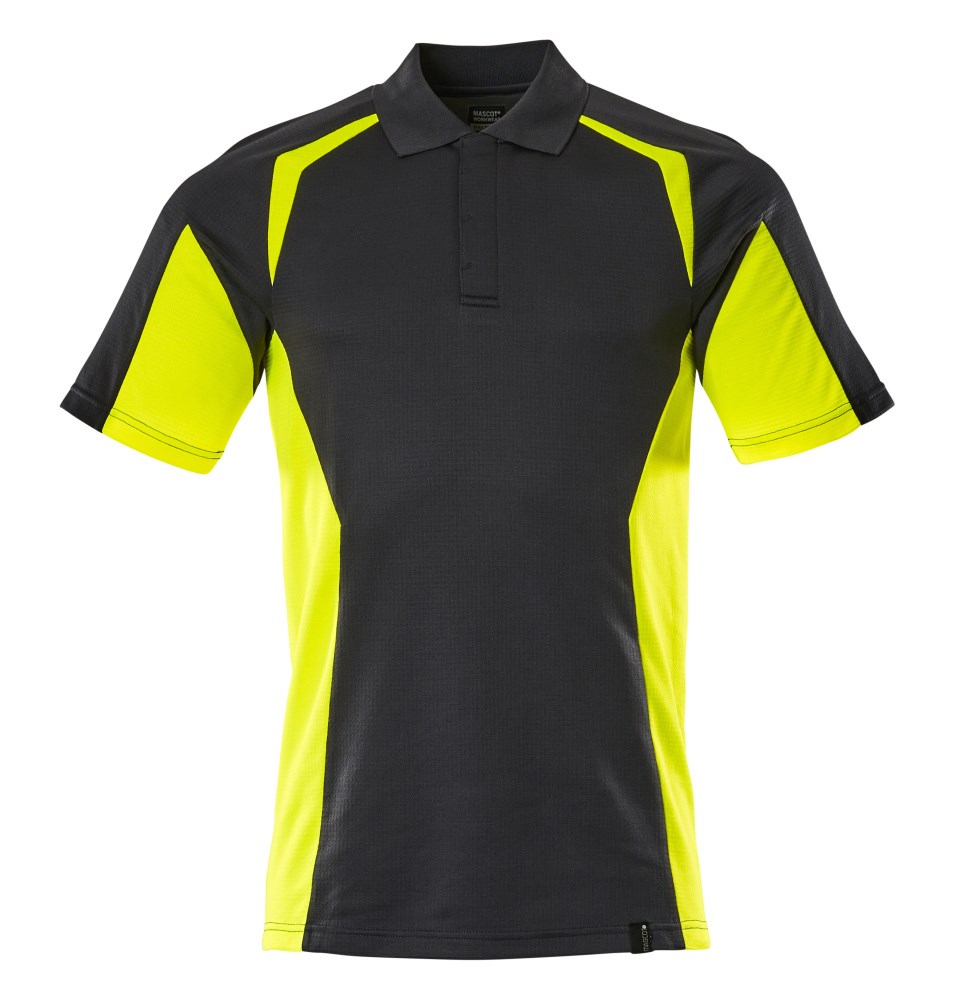 Poloshirt - zwart/hi-vis geel