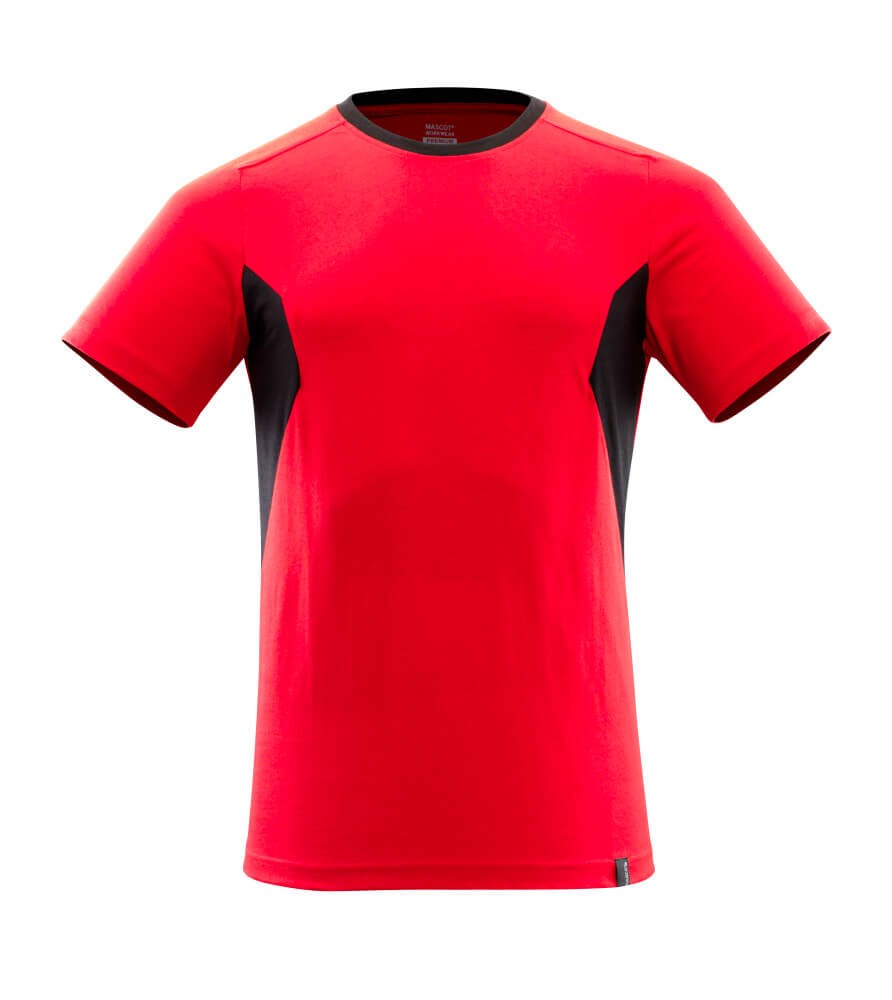 T-shirt - signaalrood/zwart