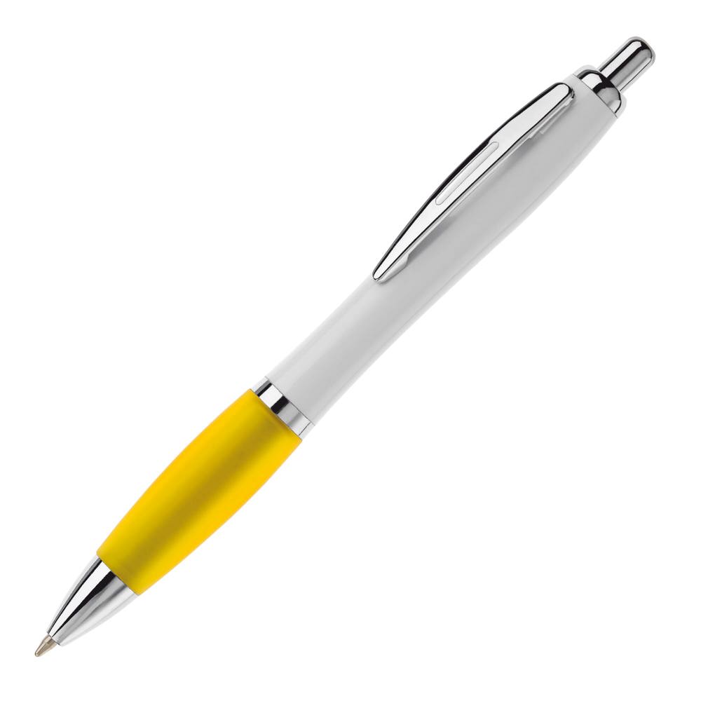 Balpen Hawaï hardcolour - Wit / Geel