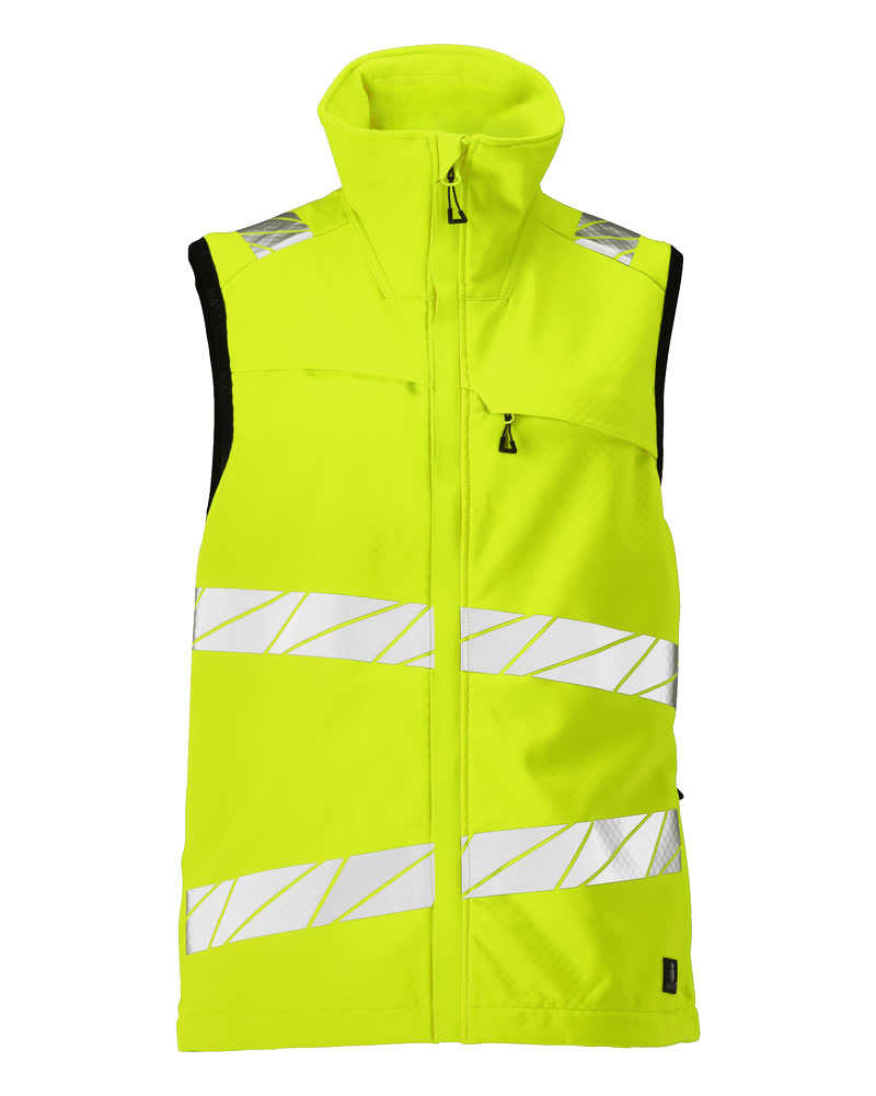 Softshell bodywarmer - hi-vis geel