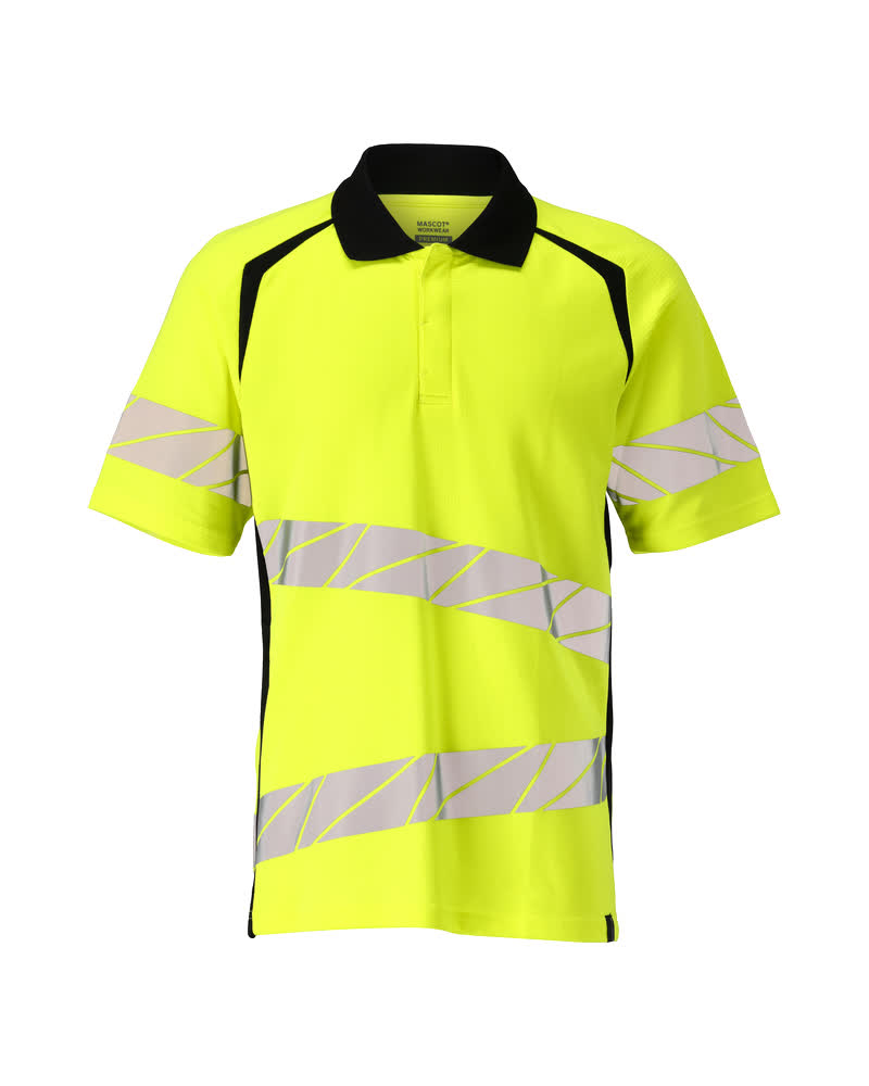 Poloshirt - hi-vis geel/zwart