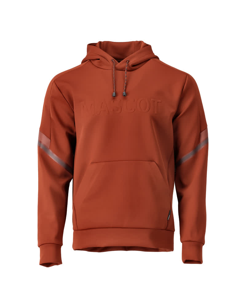 Fleece capuchontrui - herfstrood