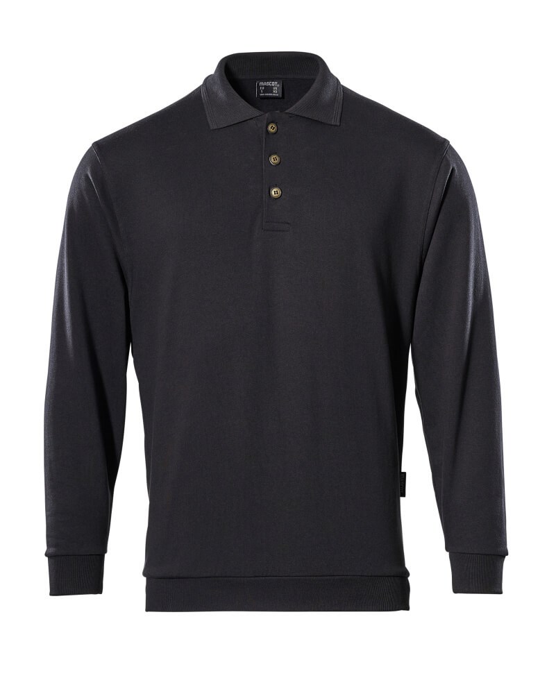 Polosweatshirt - Zwart