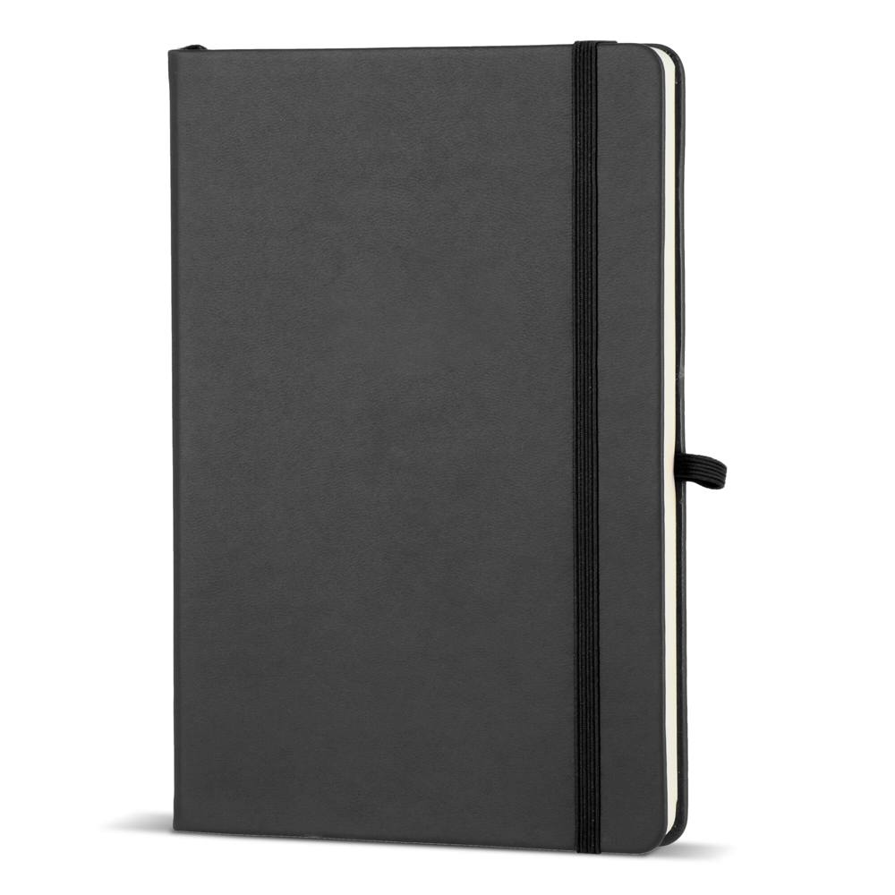 Notitieboek Iroko hardcover laser A5 - Zwart / Zwart