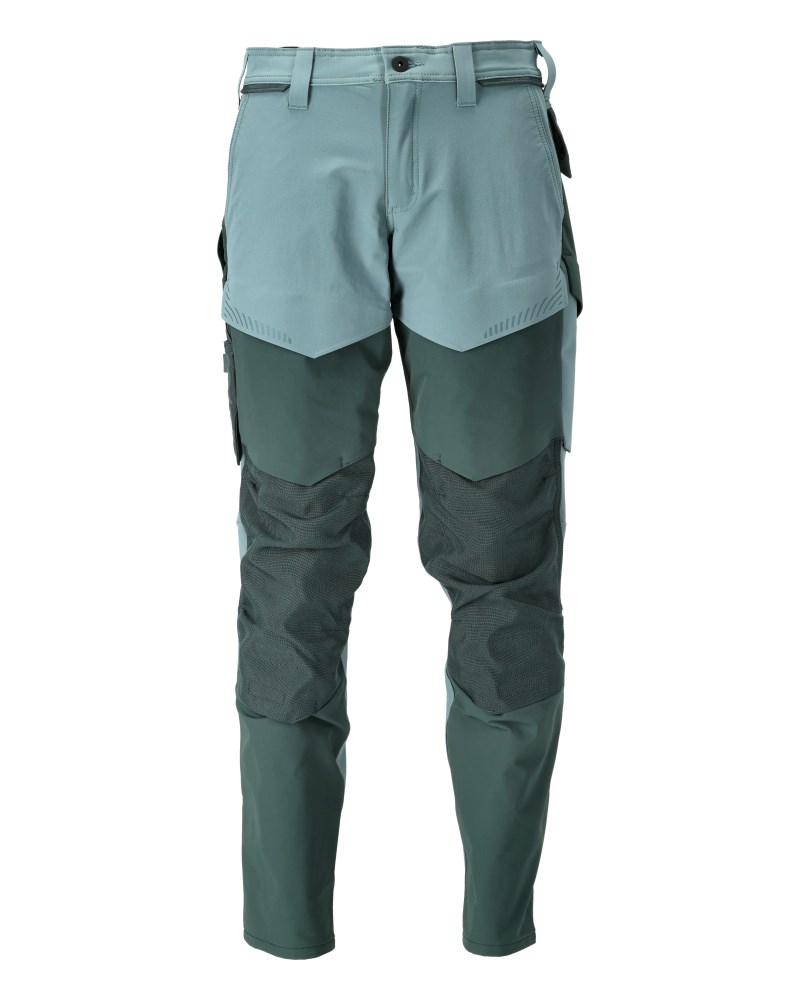Broek met kniezakken - lichtbosgroen/bosgroen