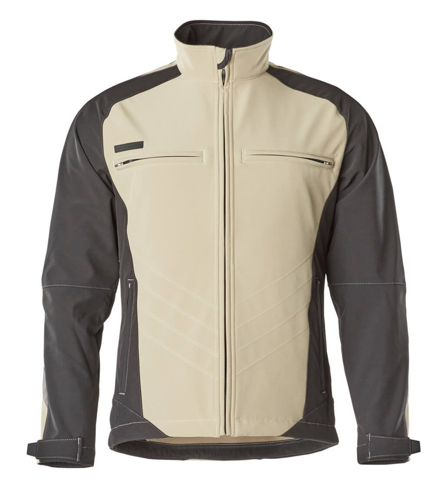 Softshell jas - lichtkhaki/zwart