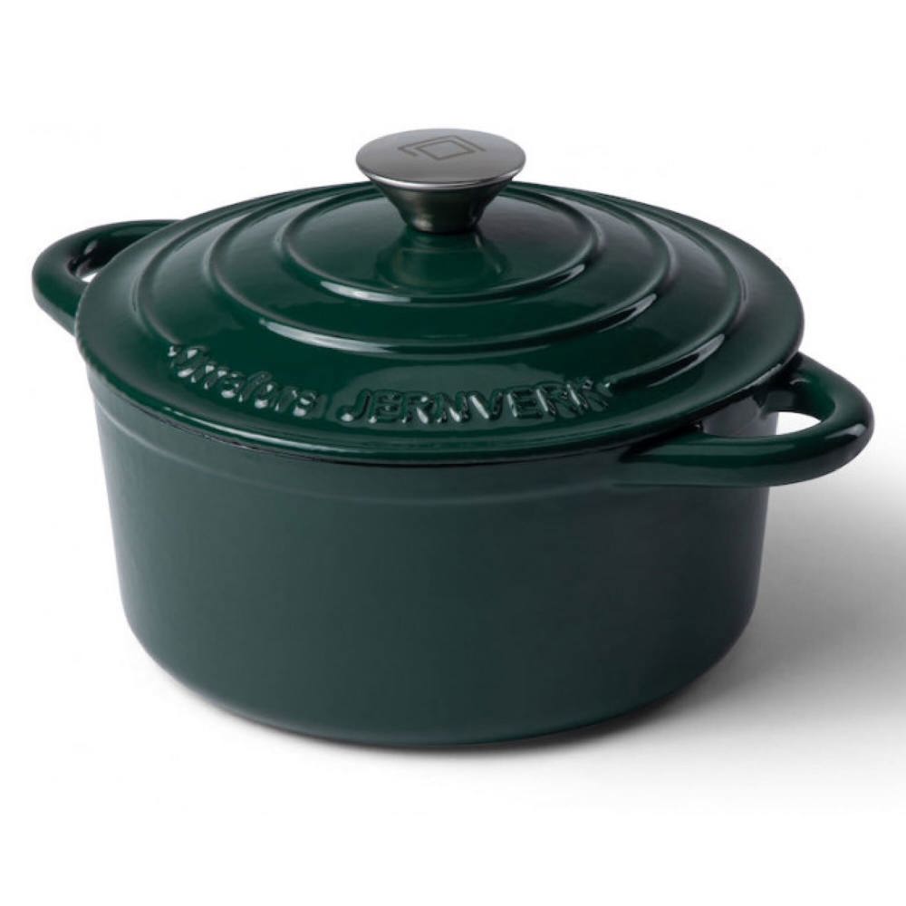 Orrefors Jernverk grote geëmailleerde braadpan 5L - Groen