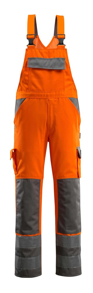 Amerikaanse overall met kniezakken - hi-vis oranje/antraciet