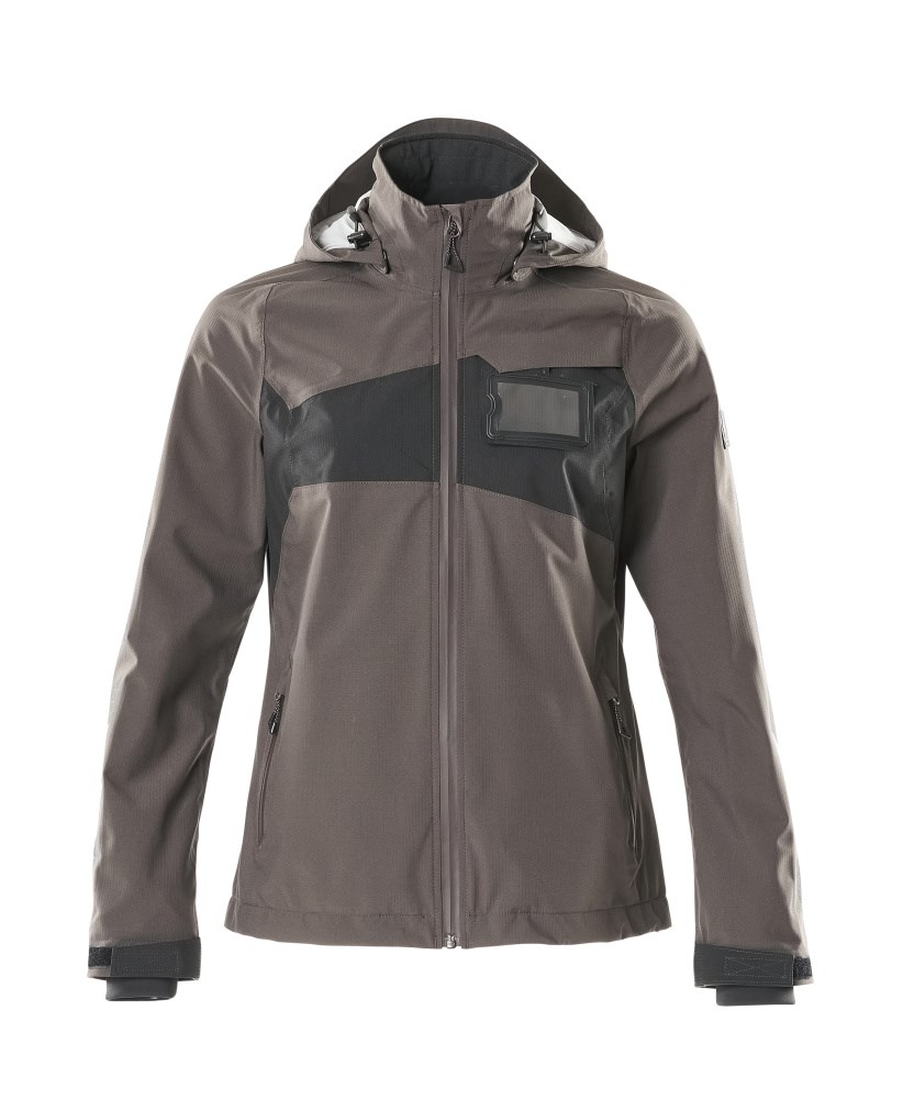 Shell jas - donkerantraciet/zwart