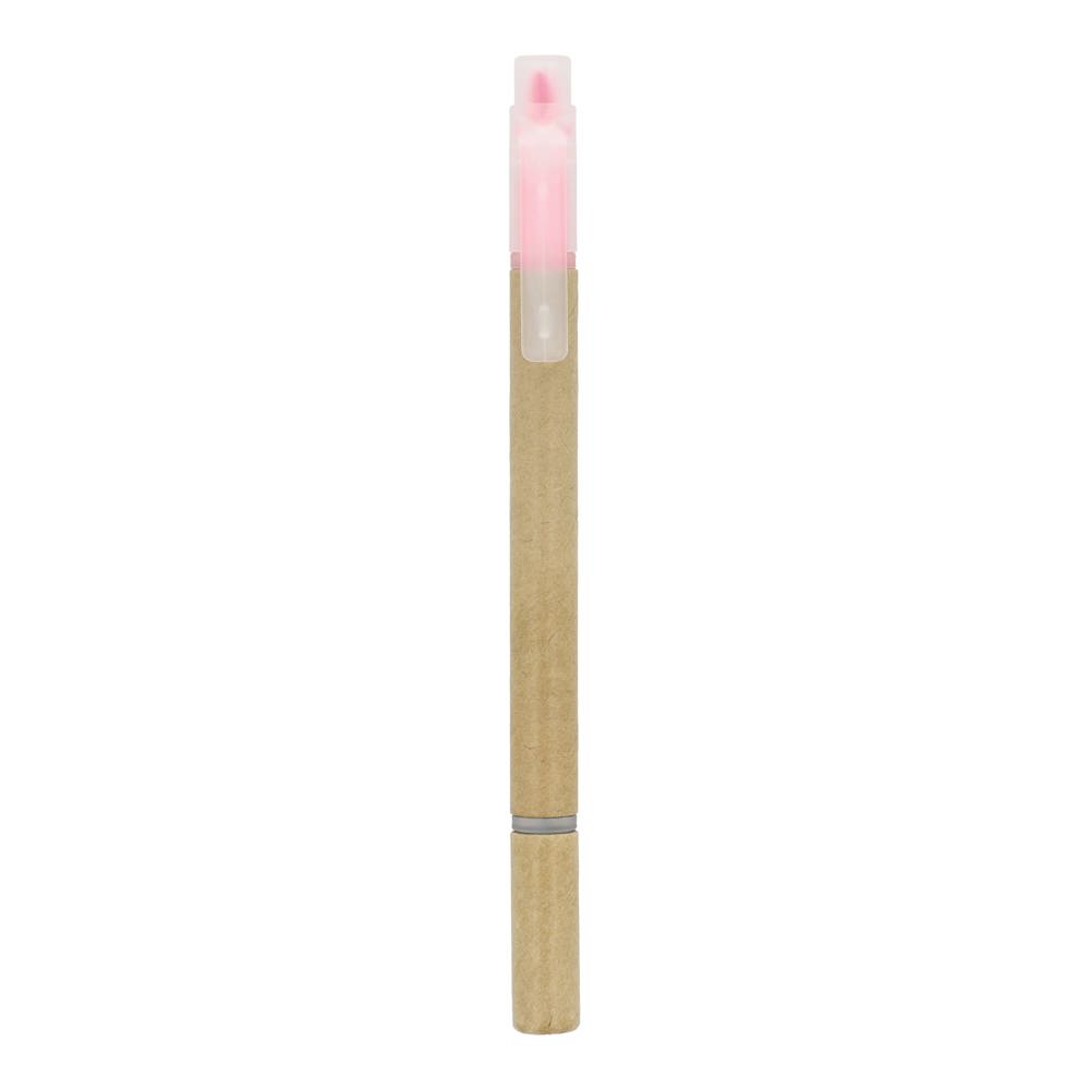 Papieren tekstmarker balpen