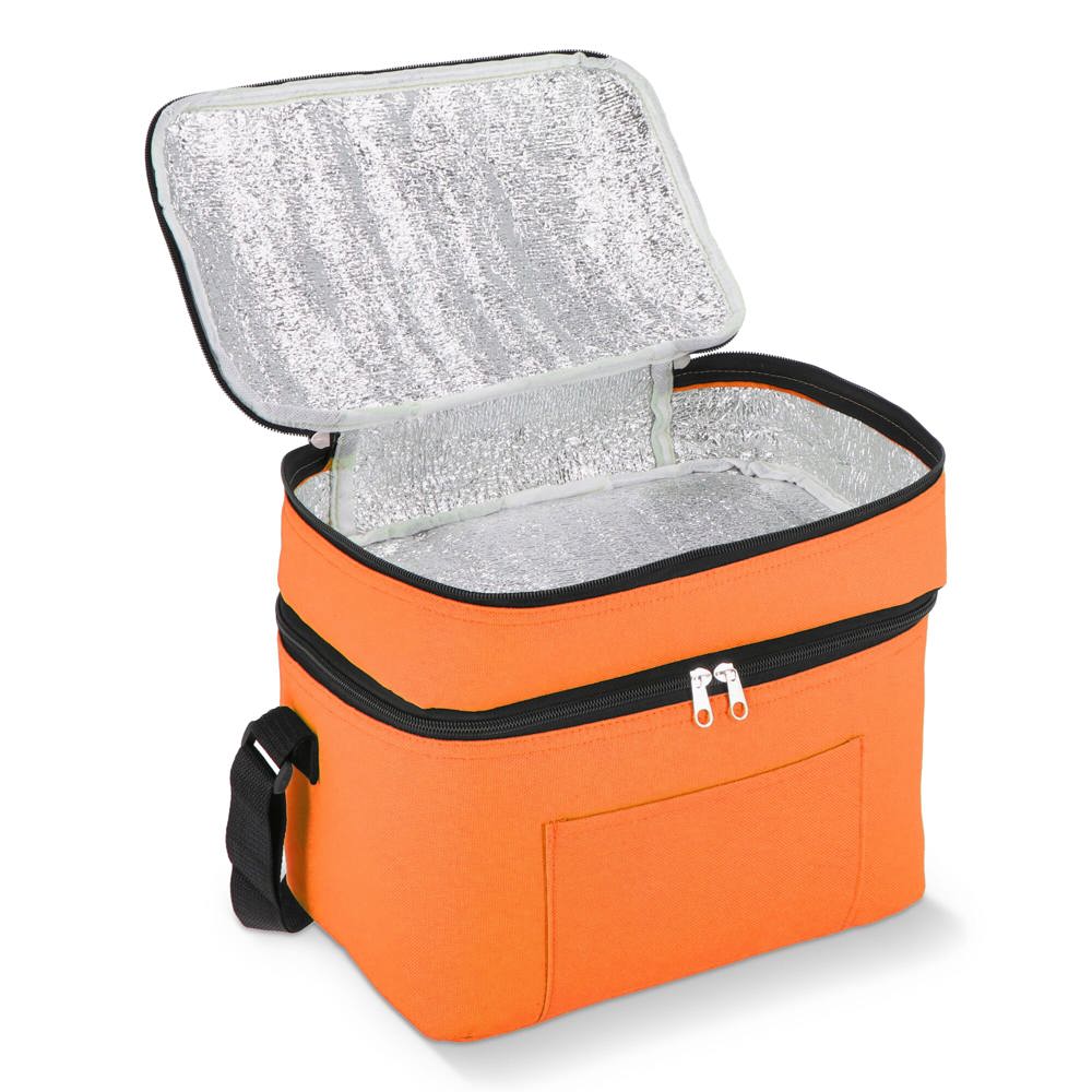 R-PET 600D koeltas met dubbele compartimenten, 30 x 20 x 24 cm, 12L