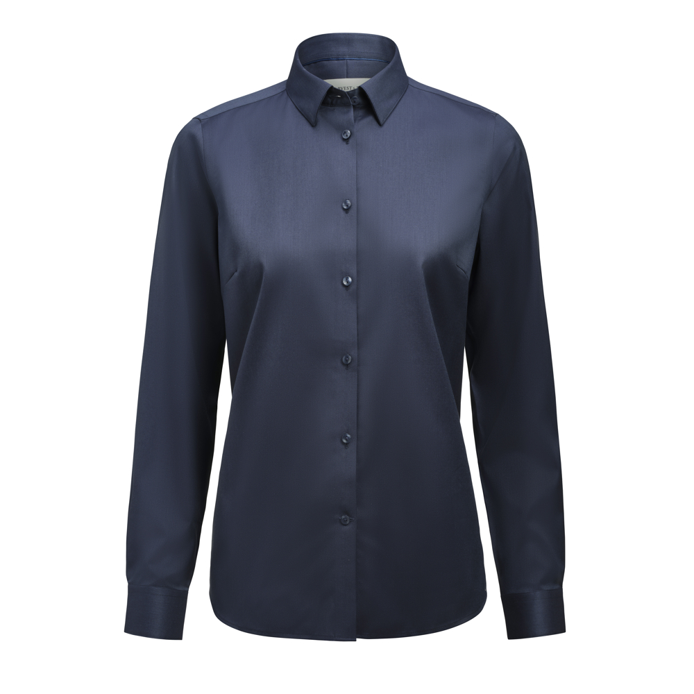 GB02 Twill Stretch  Hemd Contemporary Fit Dames - Marine