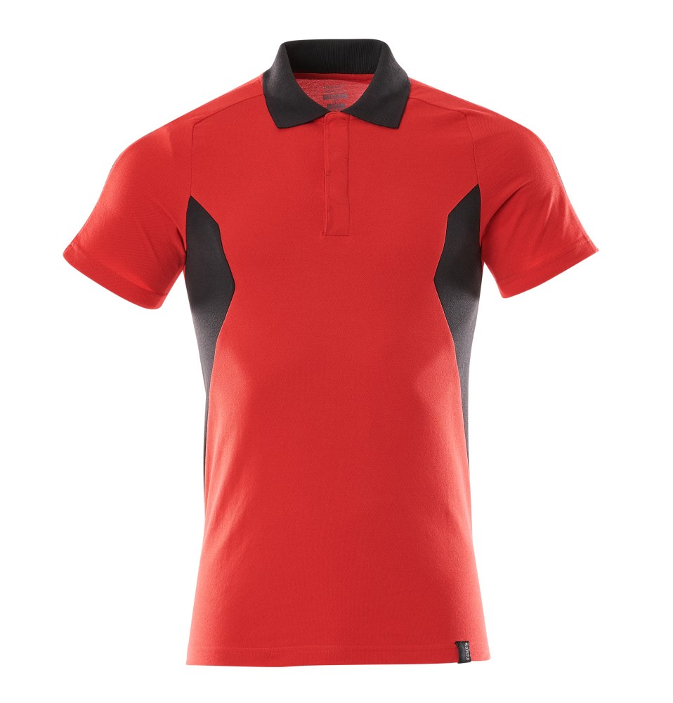 Poloshirt - signaalrood/zwart