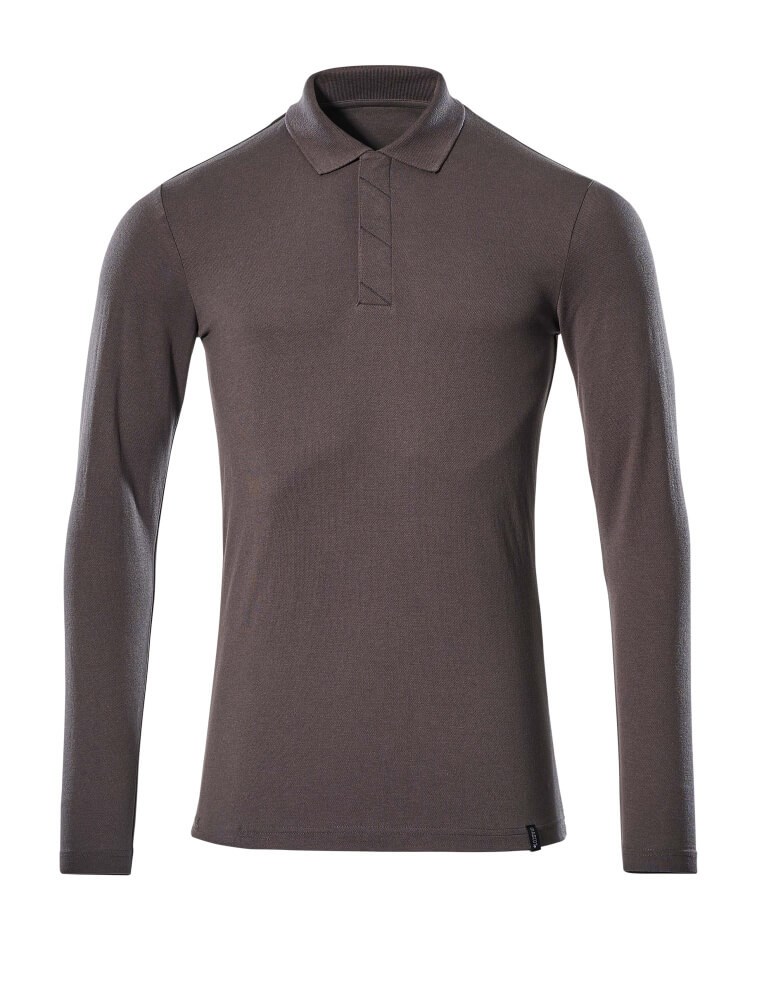 Poloshirt, met lange mouwen - donkerantraciet