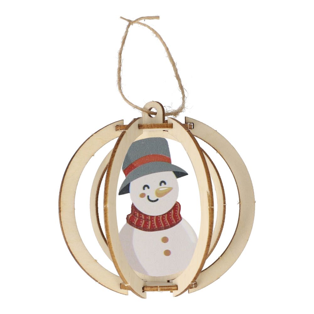 InSideOut Houten kerstornament set van 3
