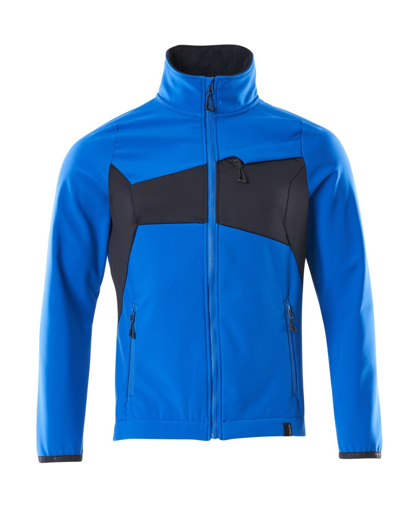 Softshell jas - helder blauw/donkermarine
