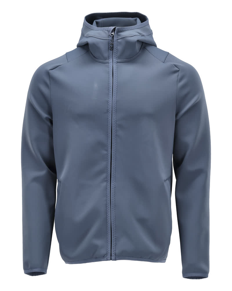 Fleecetrui met capuchon - steenblauw
