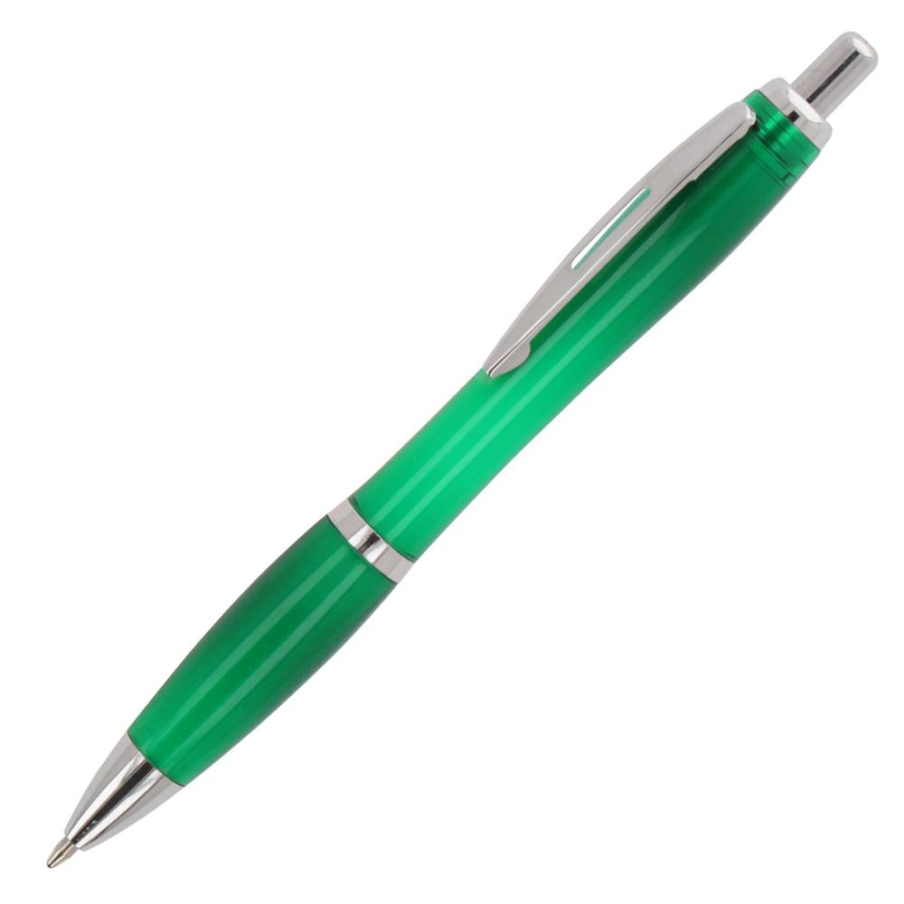 Balpen Hawaii transparant Ocean Bound Plastic - Transparant / Groen