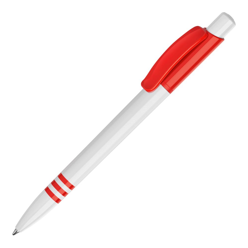 Balpen Tropic hardcolour - Wit / Rood