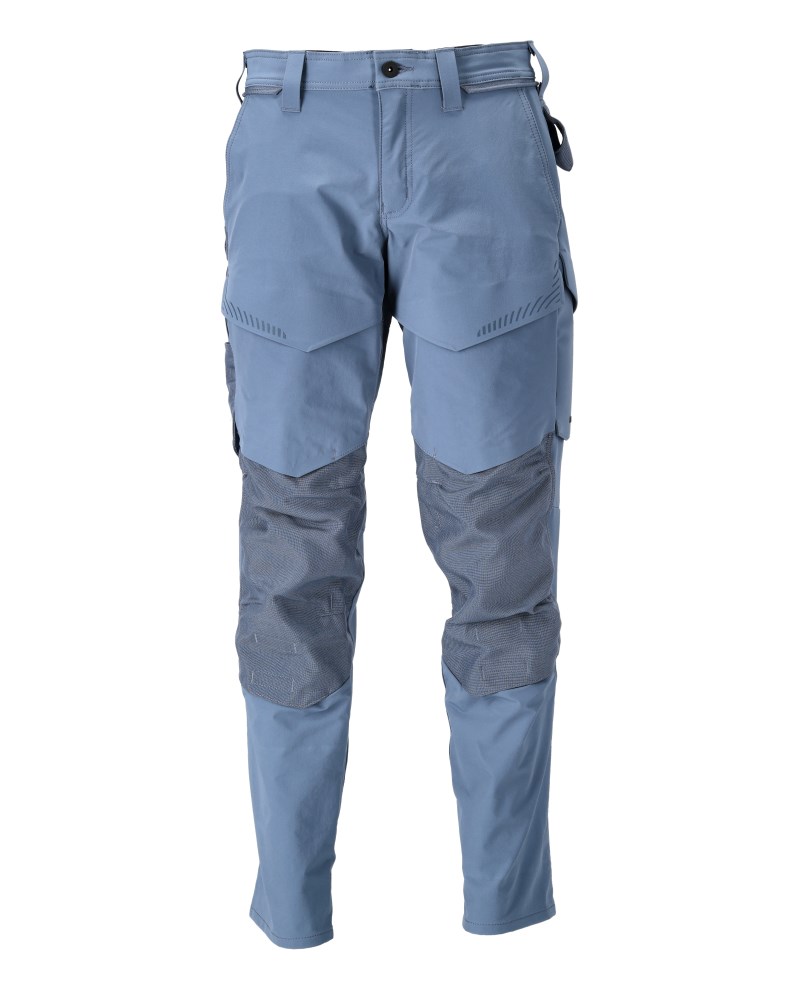 Broek met kniezakken - steenblauw