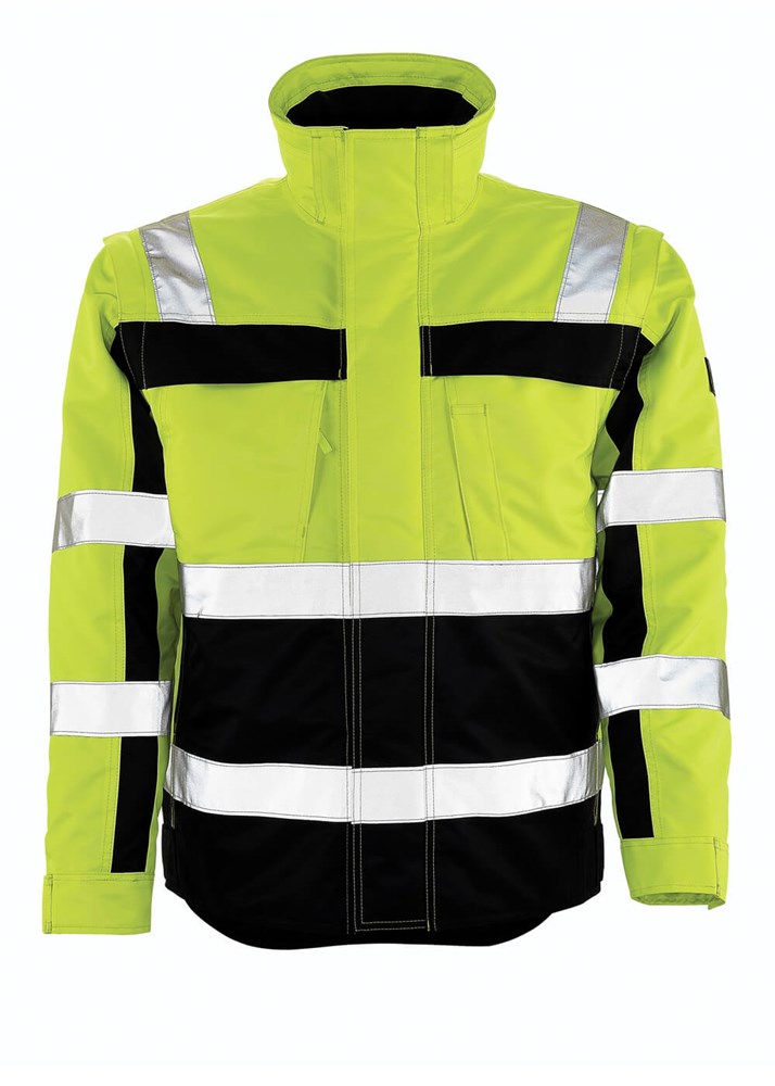Winterjas - hi-vis geel/marine