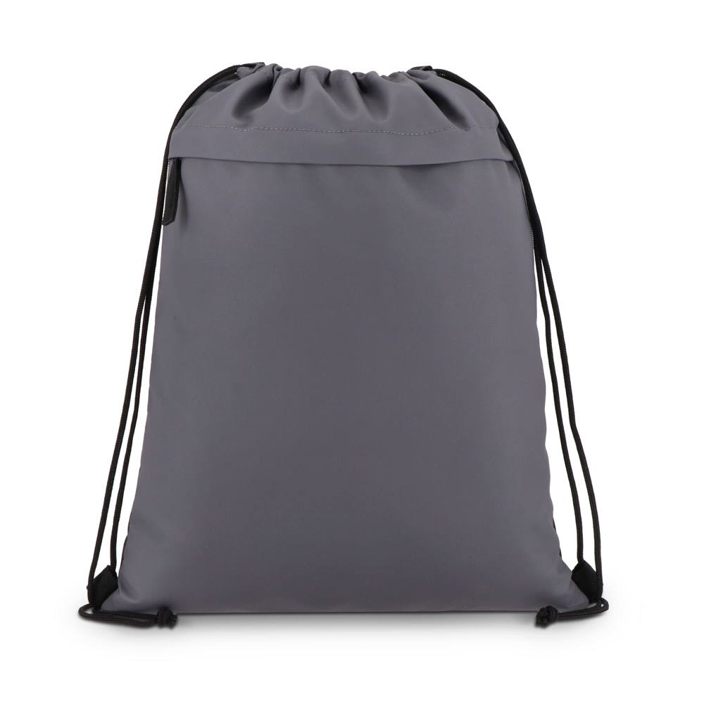 PU gecoorde 600D gerecycled PET trekkoordtas 33 x 42 cm