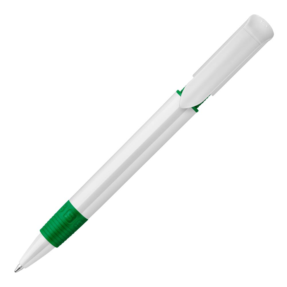 Balpen S40 Grip hardcolour - Wit / Groen