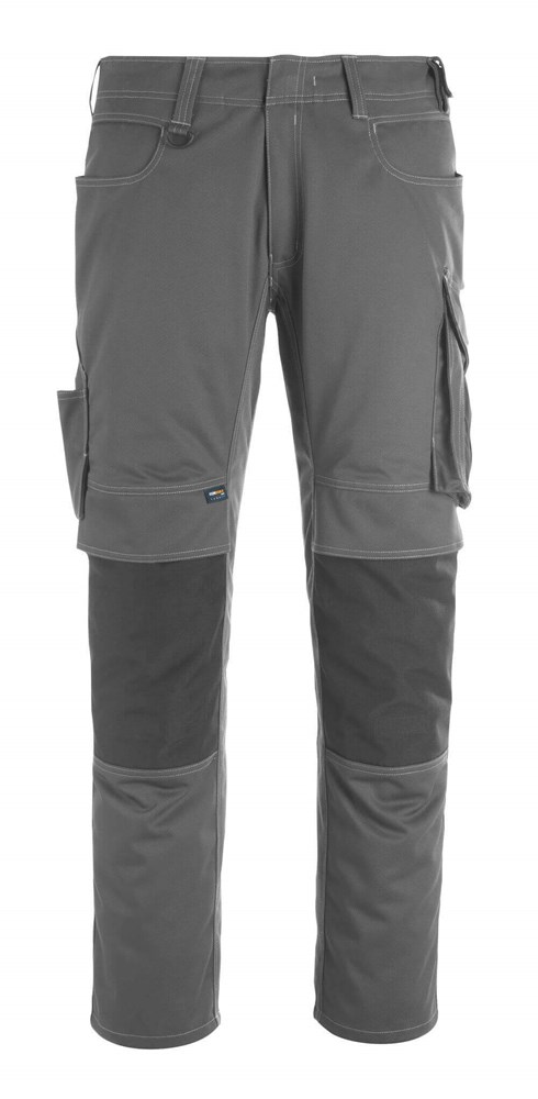 Broek met kniezakken - donkerantraciet/zwart
