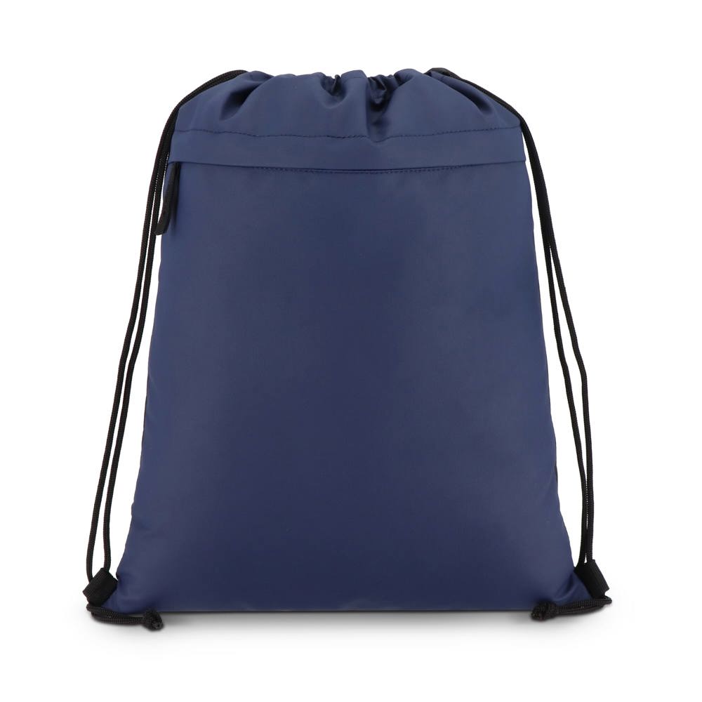 PU gecoorde 600D gerecycled PET trekkoordtas 33 x 42 cm