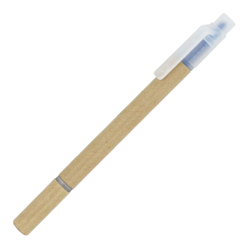 Papieren tekstmarker balpen - Blauw