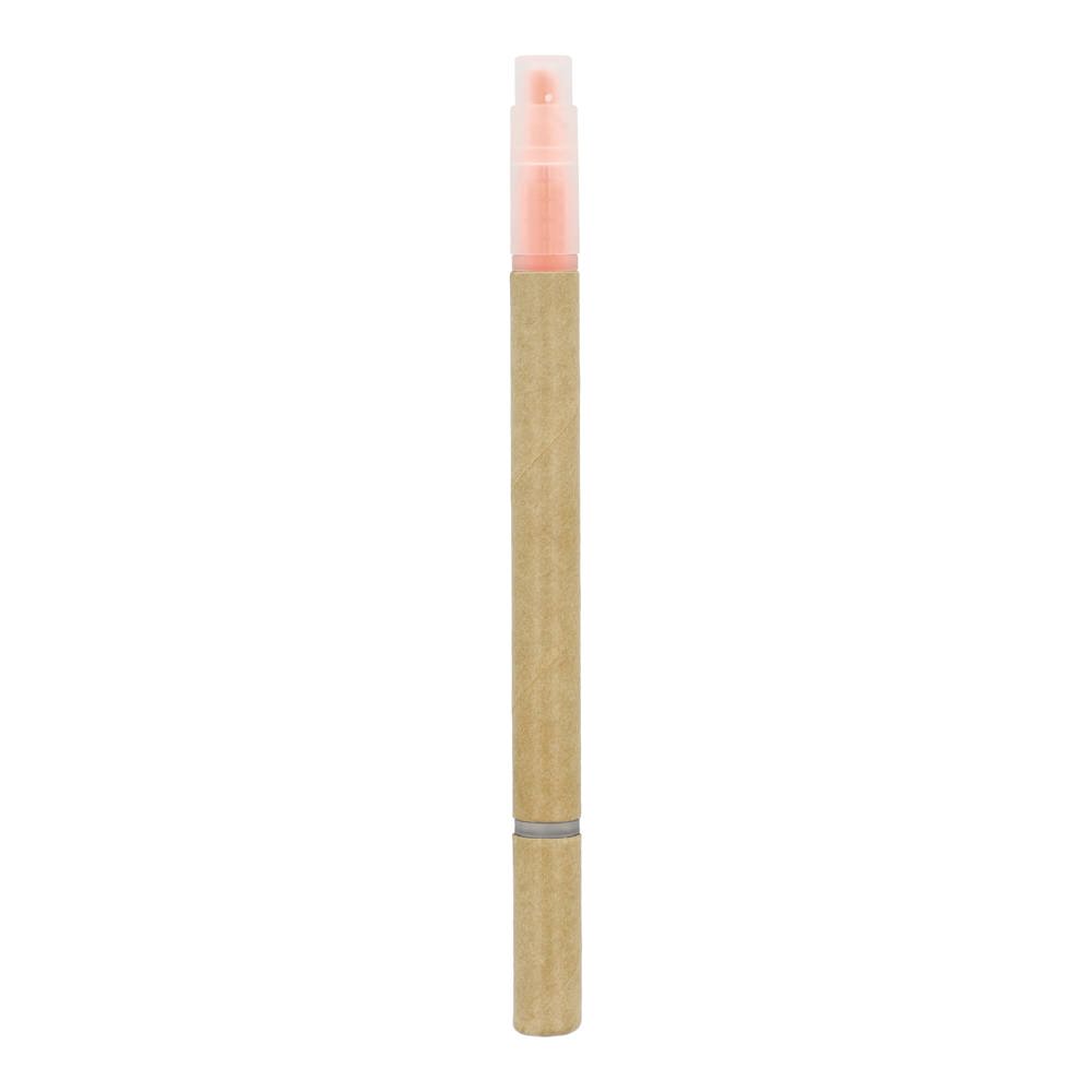 Papieren tekstmarker balpen