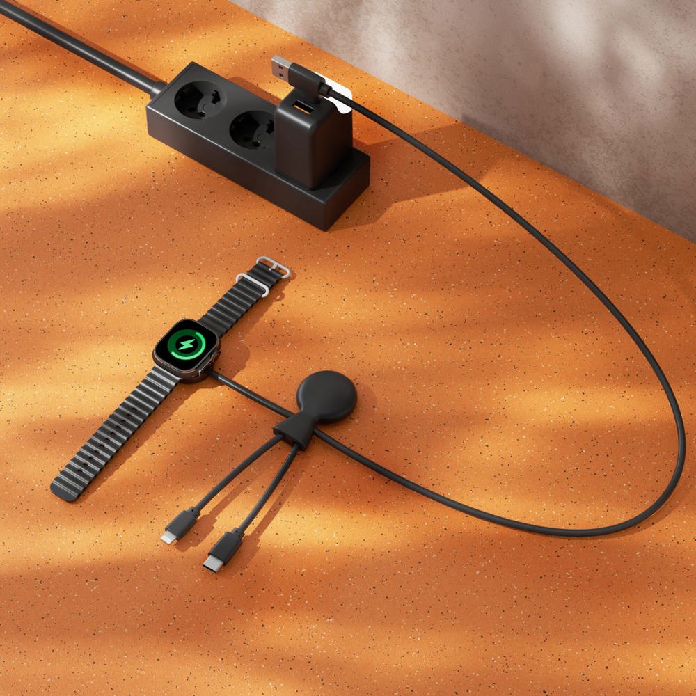 Xoopar Mr. Bio Long Multi Kabel voor Apple/Samsung Watch 1 Meter 