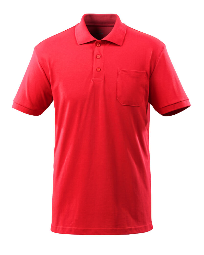 Poloshirt met borstzak - signaalrood