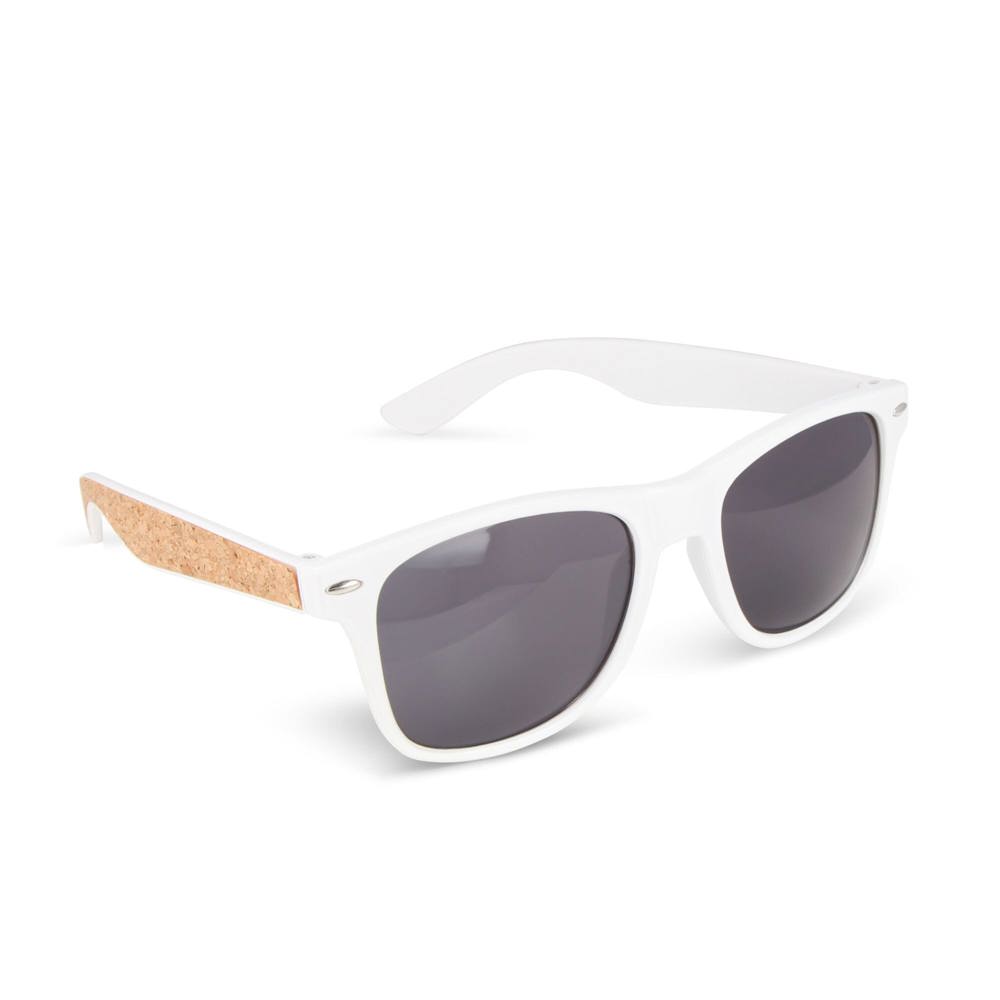 Justin RPC zonnebril met kurk inleg UV400 - Wit