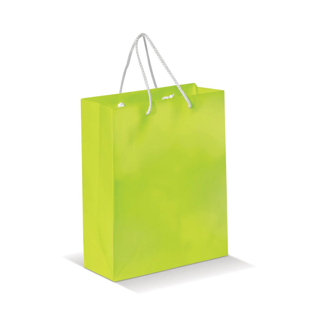 Draagtas papier middel 200g/m2 - Lichtgroen