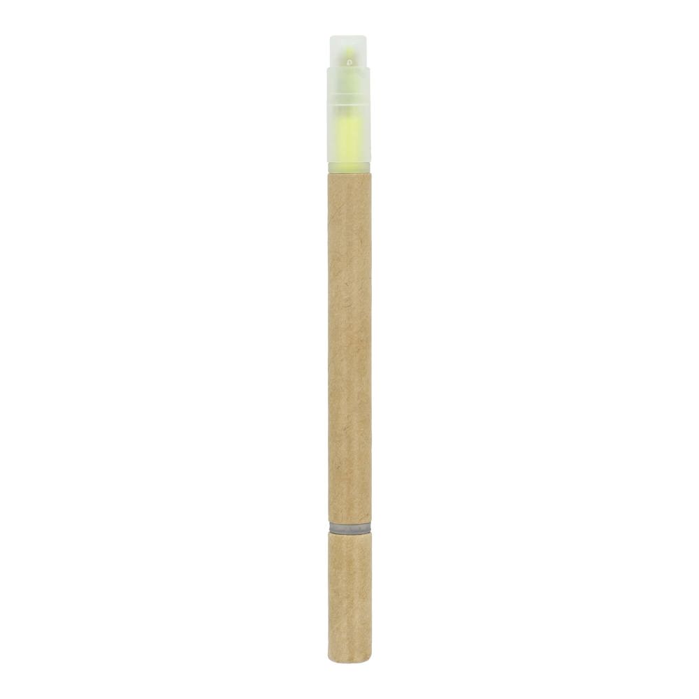 Papieren tekstmarker balpen