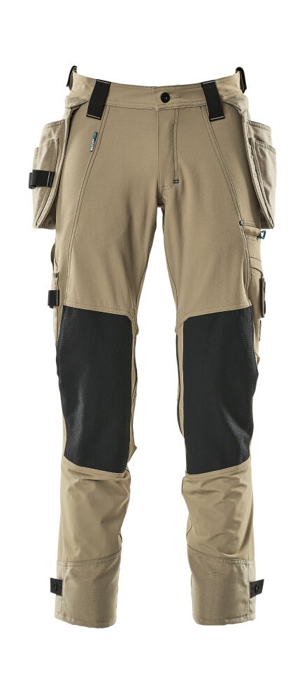 Broek met spijkerzakken - lichtkhaki